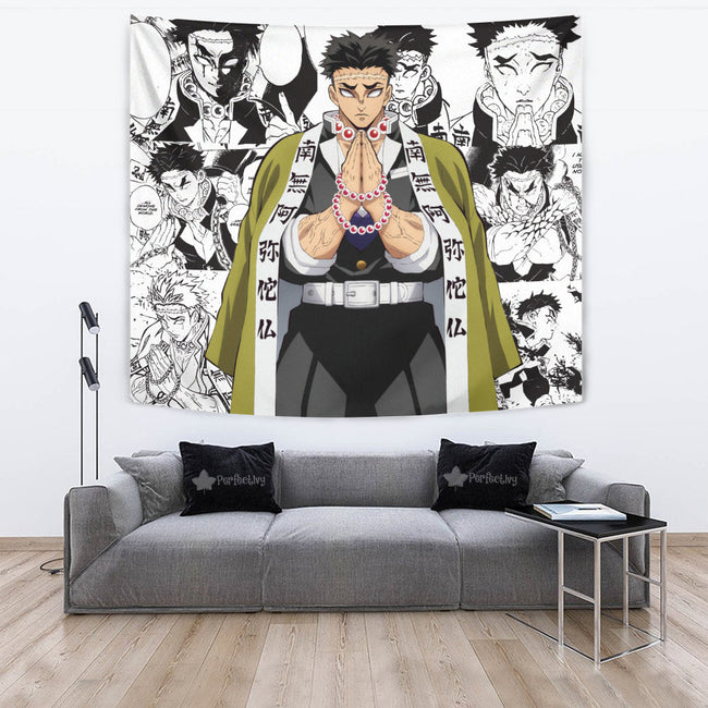 Gyomei Himejima Tapestry Custom Demon Slayer Anime Manga Room Decor 2 - PerfectIvy