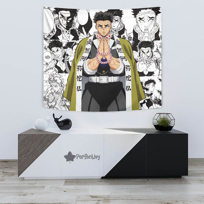 Gyomei Himejima Tapestry Custom Demon Slayer Anime Manga Room Decor 3 - PerfectIvy