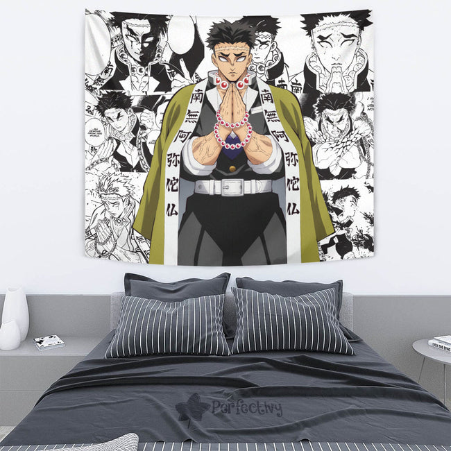 Gyomei Himejima Tapestry Custom Demon Slayer Anime Manga Room Decor 4 - PerfectIvy