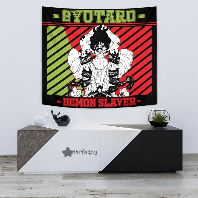 Gyutaro Tapestry Custom Demon Slayer Anime Home Wall Decor For Bedroom Living Room 3 - PerfectIvy