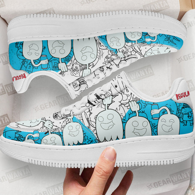 Hi Five Ghost Regular Show Sneakers Custom Cartoon Shoes 1 - PerfectIvy