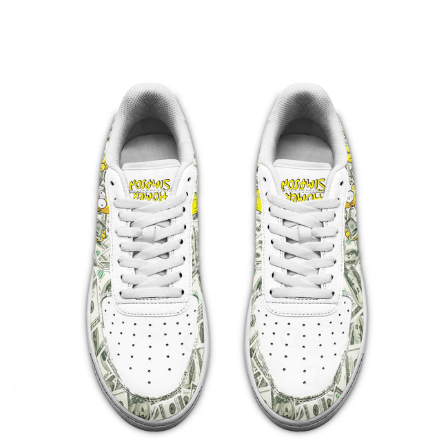 Homer Simpson Sneakers Custom Simpson Cartoon Shoes 3 - PerfectIvy