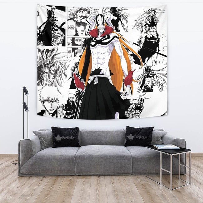 Ichigo Kurosaki Demon Tapestry Custom Bleach Anime Manga Room Wall Decor 2 - PerfectIvy
