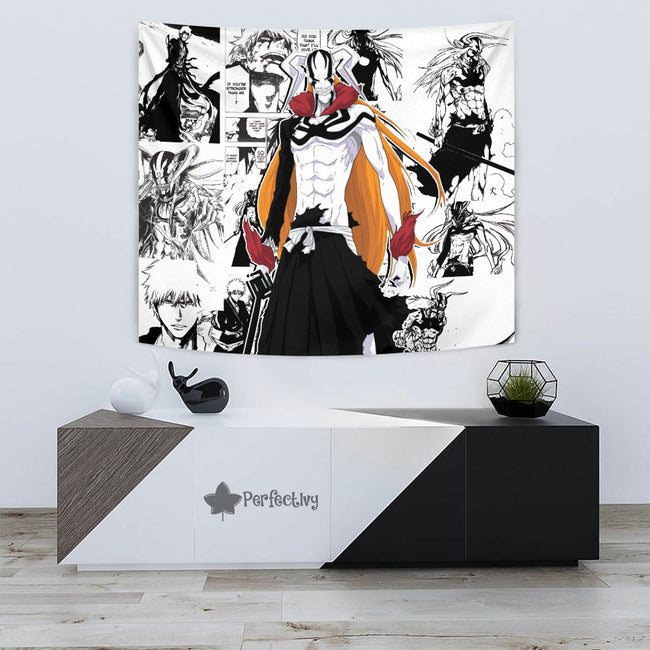 Ichigo Kurosaki Demon Tapestry Custom Bleach Anime Manga Room Wall Decor 3 - PerfectIvy
