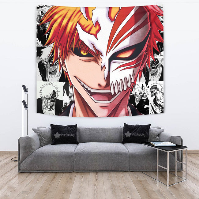 Ichigo Kurosaki Hollow Tapestry Custom Bleach Anime Manga Room Wall Decor 2 - PerfectIvy