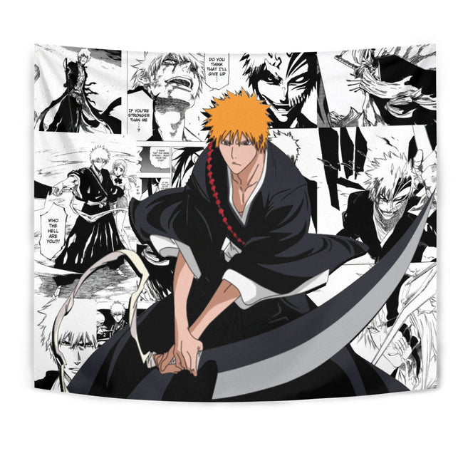 Ichigo Kurosaki Tapestry Custom Bleach Anime Manga Room Wall Decor 1 - PerfectIvy