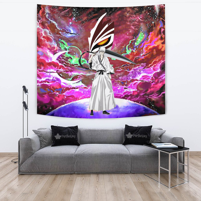 Ichigo Zangetsu Tapestry Custom Galaxy Bleach Anime Room Decor 2 - PerfectIvy