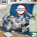 Inosuke Fleece Blanket Custom Demon Slayer Anime Uniform Mix Manga Style 3 - PerfectIvy