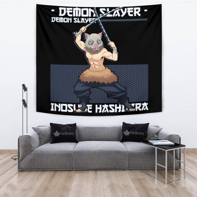 Inosuke Hashibira Tapestry Custom Demon Slayer Anime Home Decor 2 - PerfectIvy