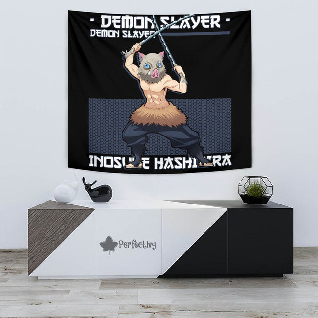 Inosuke Hashibira Tapestry Custom Demon Slayer Anime Home Decor 3 - PerfectIvy