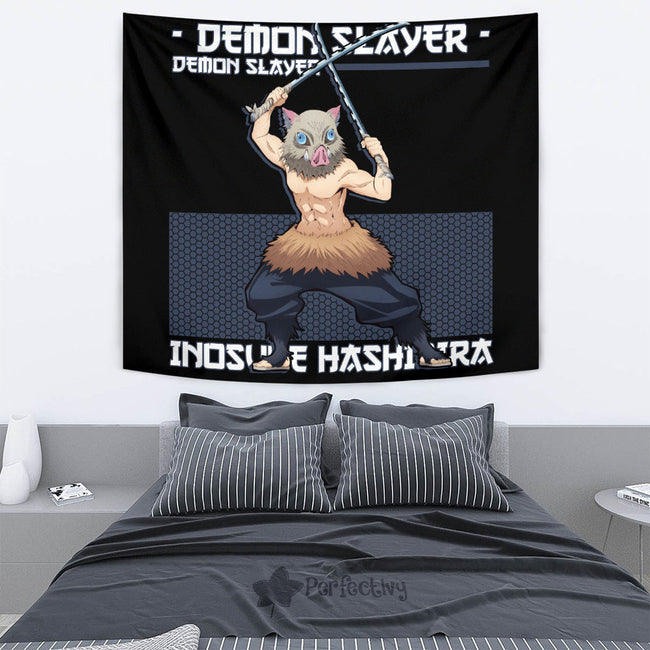 Inosuke Hashibira Tapestry Custom Demon Slayer Anime Home Decor 4 - PerfectIvy