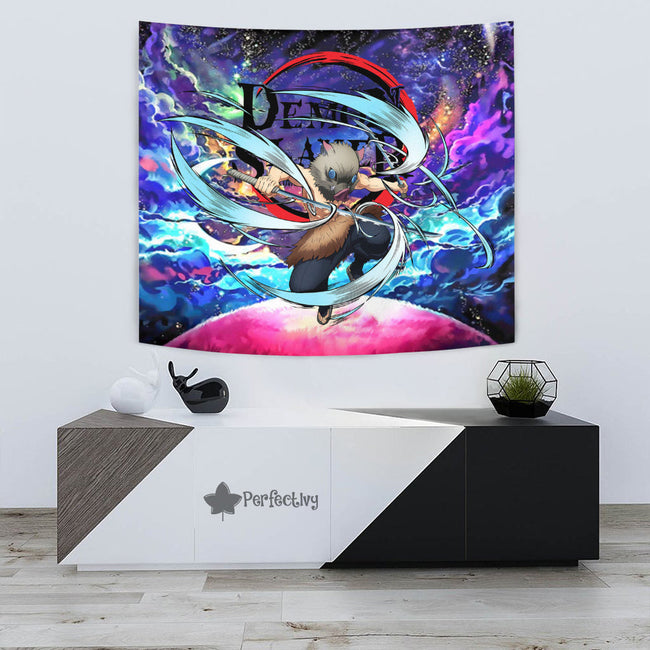Inosuke Tapestry Custom Galaxy Demon Slayer Anime Room Decor 3 - PerfectIvy