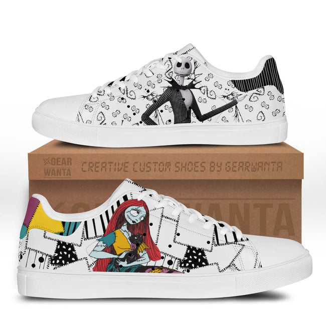 Jack & Sally Skate Shoes Custom Sneakers For Fans 1 - PerfectIvy