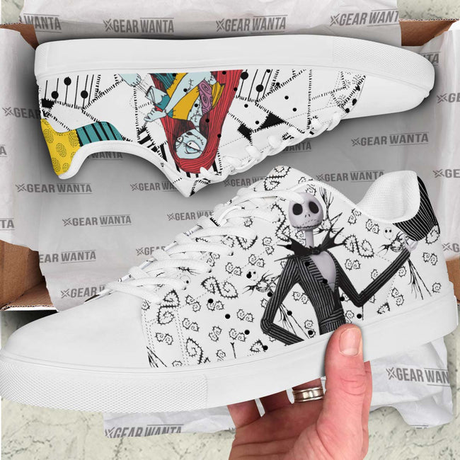 Jack & Sally Skate Shoes Custom Sneakers For Fans 3 - PerfectIvy