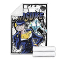 Josuke Higashikata Blanket Fleece Custom JJBA Anime Bedding 4 - PerfectIvy
