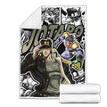 Jotaro Kujo Blanket Fleece Custom JJBA Anime Bedding 4 - PerfectIvy