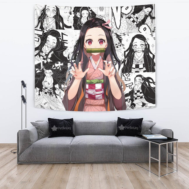 Kamado Nezuko Tapestry Custom Demon Slayer Anime Manga Room Decor 2 - PerfectIvy