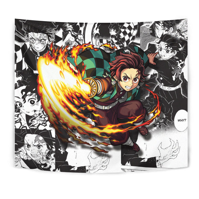 Kamado Tanjiro Tapestry Custom Demon Slayer Anime Manga Room Decor 1 - PerfectIvy