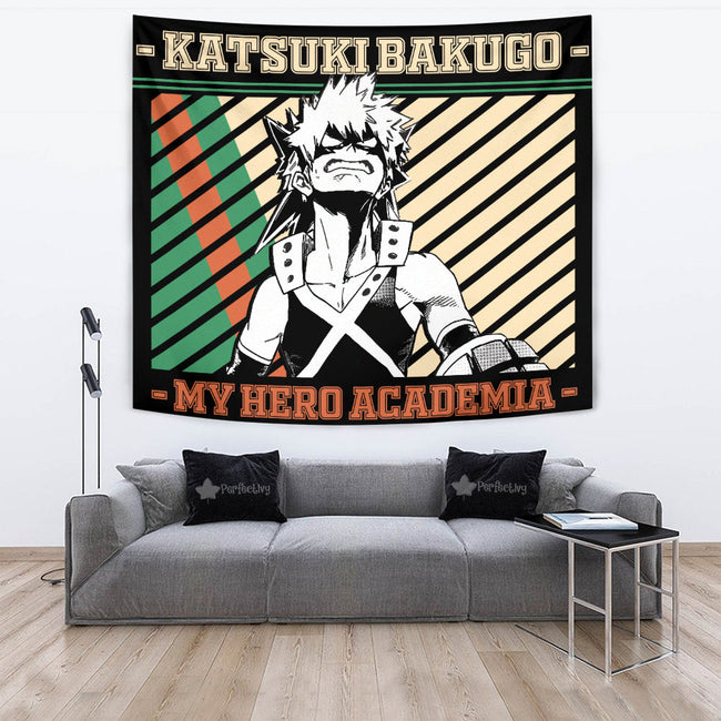 Katsuki Bakugo Tapestry Custom My Hero Academia Anime Home Wall Decor For Bedroom Living Room 4 - PerfectIvy