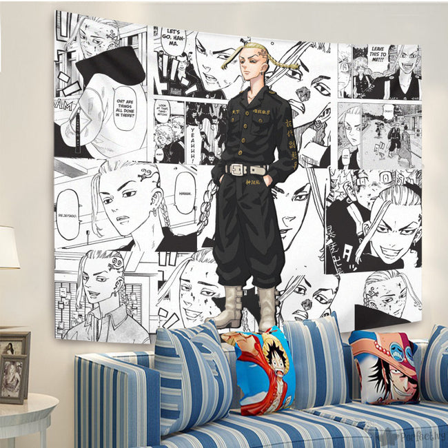Ken Ryuguji Draken Tapestry Custom Tokyo Revengers Manga Anime Room Decor 3 - PerfectIvy