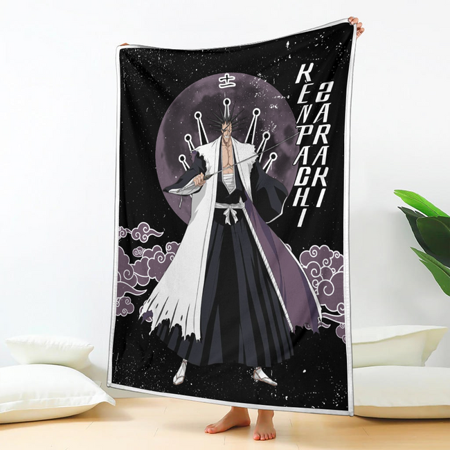 Kenpachi Zaraki Blanket Moon Style Custom Bleach Anime Bedding 2 - PerfectIvy