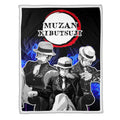 Kibutsuji Muzan Fleece Blanket Custom Demon Slayer Anime Uniform Mix Manga Style 1 - PerfectIvy