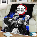 Kibutsuji Muzan Fleece Blanket Custom Demon Slayer Anime Uniform Mix Manga Style 3 - PerfectIvy