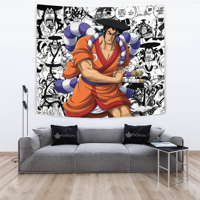 Kozuki Oden Tapestry Custom One Piece Anime Manga Room Wall Decor 4 - PerfectIvy