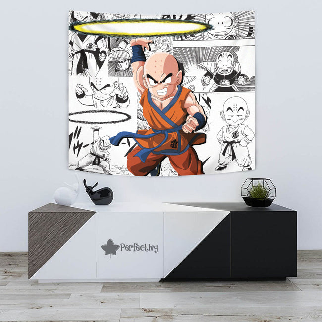 Krillin Tapestry Custom Dragon Ball Anime Manga Room Decor 3 - PerfectIvy