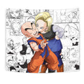 Krillin x Android 18 Tapestry Custom Dragon Ball Anime Room Decor 1 - PerfectIvy