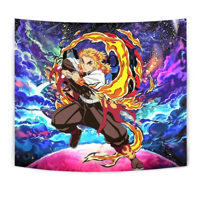 Kyojuro Rengoku Tapestry Custom Galaxy Demon Slayer Anime Room Decor 1 - PerfectIvy