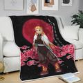 Kyoujurou Rengoku Blanket Custom Moon Style Demon Slayer Anime Bedding 3 - PerfectIvy