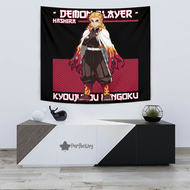 Kyoujurou Rengoku Tapestry Custom Demon Slayer Anime Home Decor 3 - PerfectIvy