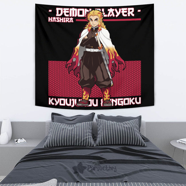 Kyoujurou Rengoku Tapestry Custom Demon Slayer Anime Home Decor 4 - PerfectIvy