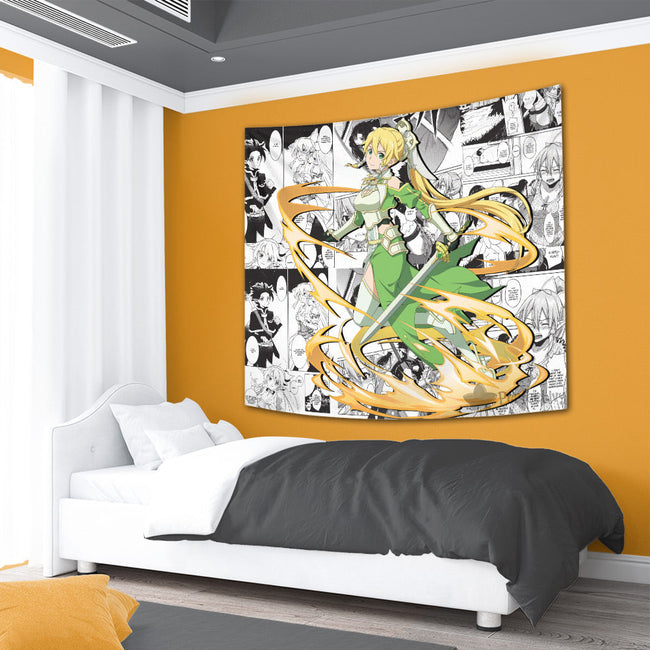 Leafa Tapestry Custom Sword Art Online Manga Anime Room Decor 4 - PerfectIvy