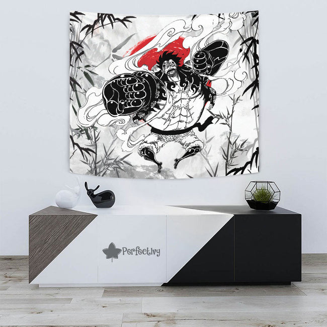 Luffy Snake Man Tapestry Custom One Piece Anime Room Decor 3 - PerfectIvy