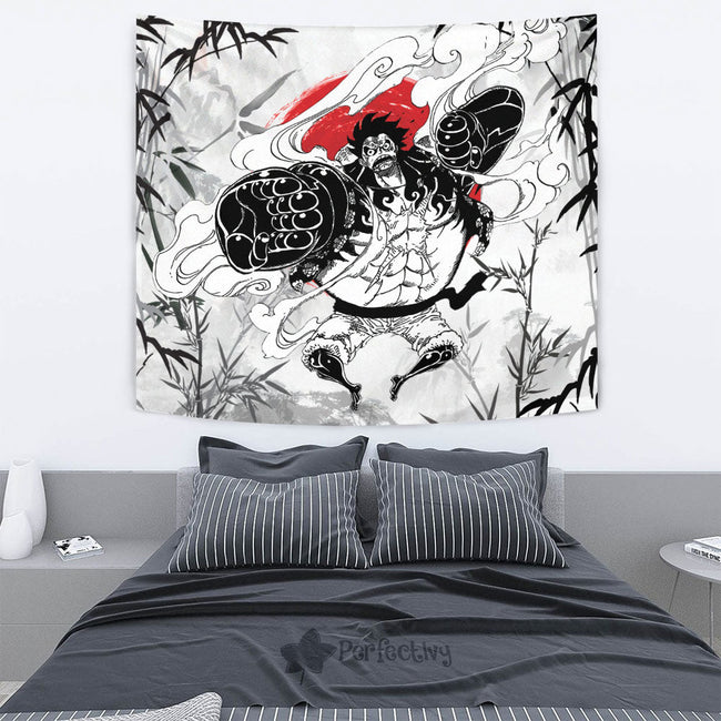 Luffy Snake Man Tapestry Custom One Piece Anime Room Decor 4 - PerfectIvy
