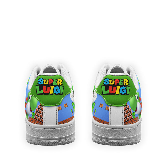 Luigi Super Mario Sneakers Custom For Gamer Shoes 3 - PerfectIvy
