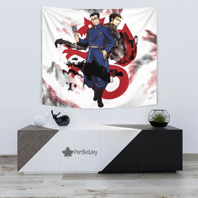 Maes Hughes Tapestry Custom Fullmetal Alchemist Anime Home Wall Decor For Bedroom Living Room 3 - PerfectIvy