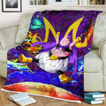 Majin Buu Fleece Blanket Custom Dragon Ball Anime Galaxy Style 3 - PerfectIvy