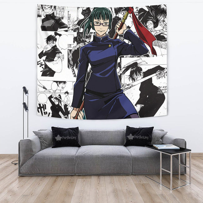 Maki Zenin Tapestry Custom Jujutsu Kaisen Anime Room Decor 2 - PerfectIvy