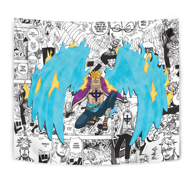 Marco Tapestry Custom One Piece Anime Manga Room Wall Decor 1 - PerfectIvy