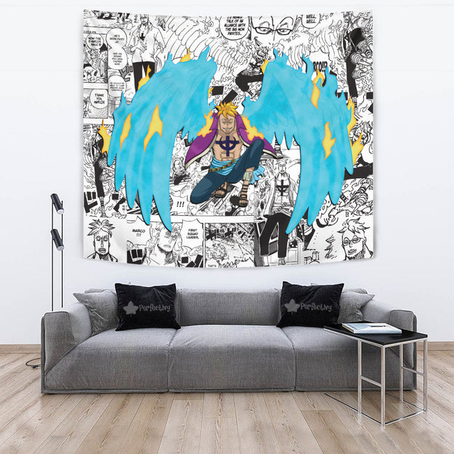 Marco Tapestry Custom One Piece Anime Manga Room Wall Decor 2 - PerfectIvy