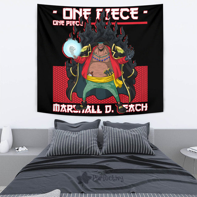 Marshall D. Teach Tapestry Custom One Piece Anime Home Decor 4 - PerfectIvy