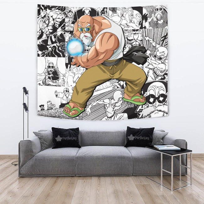 Master Roshi Kame Tapestry Custom Dragon Ball Anime Manga Room Decor 2 - PerfectIvy