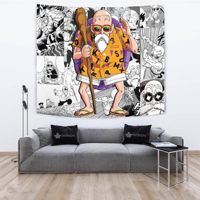 Master Roshi Tapestry Custom Dragon Ball Anime Manga Room Decor 2 - PerfectIvy