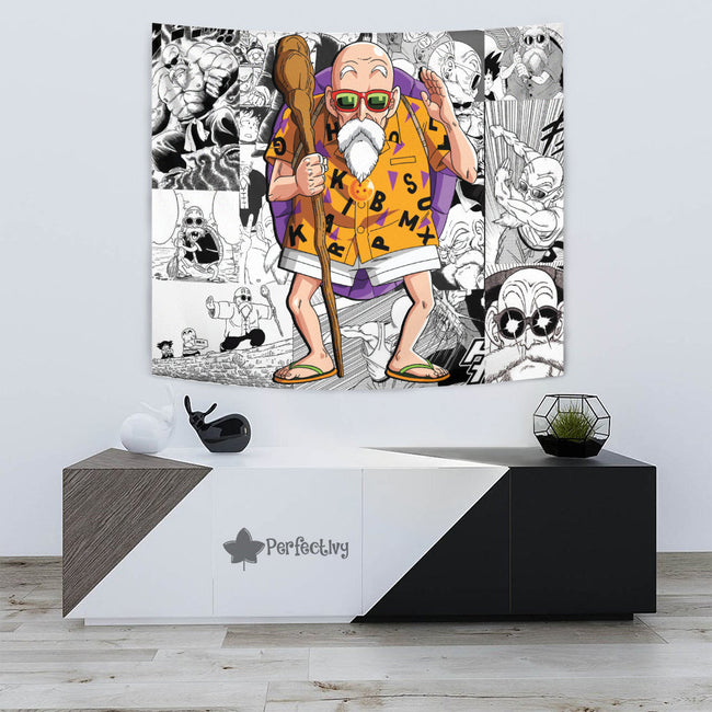Master Roshi Tapestry Custom Dragon Ball Anime Manga Room Decor 3 - PerfectIvy