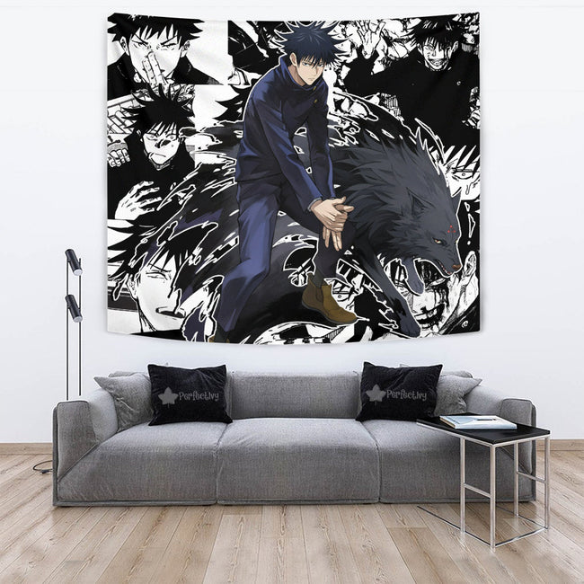 Megumi Fushiguro Tapestry Custom Jujutsu Kaisen Anime Manga Room Decor 2 - PerfectIvy