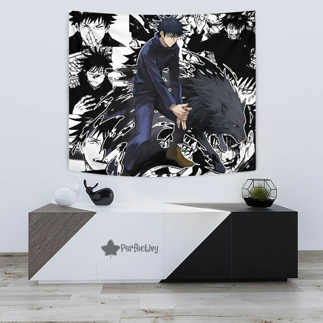 Megumi Fushiguro Tapestry Custom Jujutsu Kaisen Anime Manga Room Decor 3 - PerfectIvy