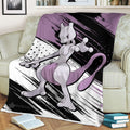 Mewtwo Blanket Fleece Custom Pokemon Anime Bedding 2 - PerfectIvy